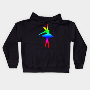 Rainbow Ballerina Kids Hoodie